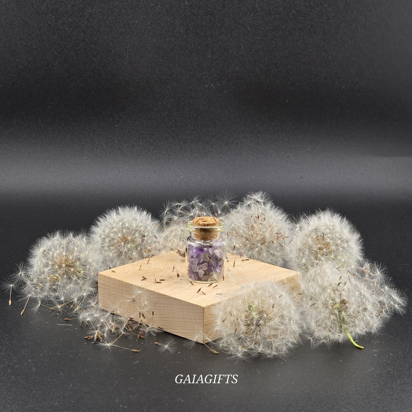 MINI Crystal-Infused WISH BOTTLES with Gemstone Chips Y– (1–9)