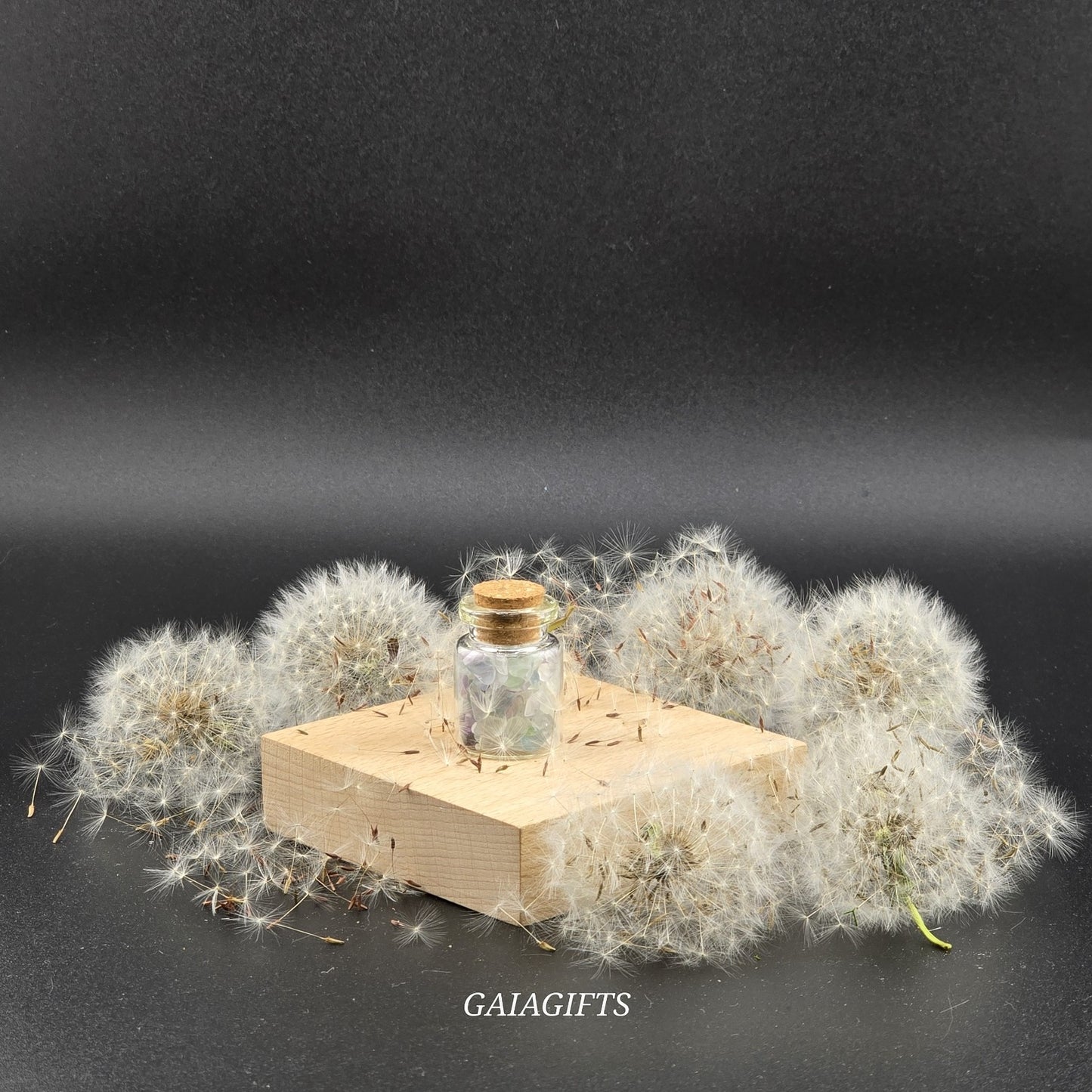 MINI Crystal-Infused WISH BOTTLES with Gemstone Chips Y– (1–9)
