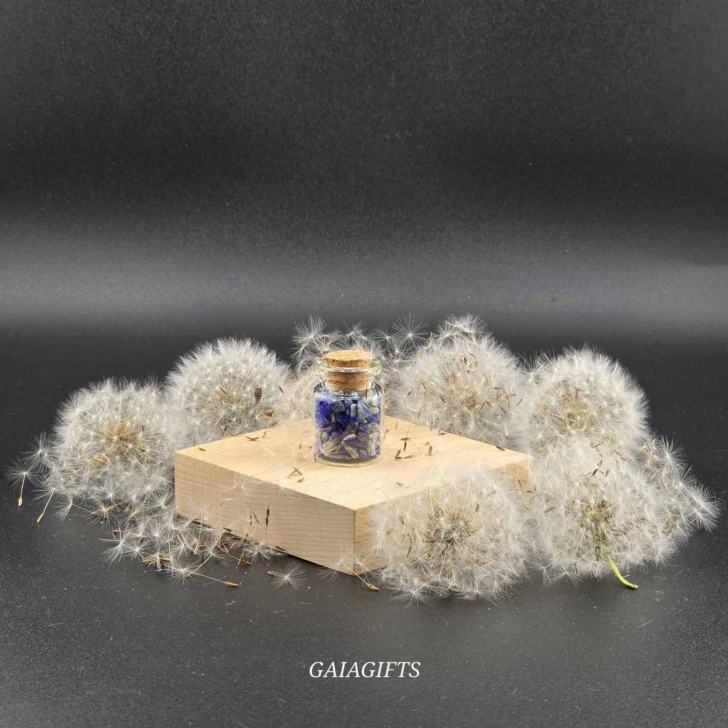 MINI Crystal-Infused WISH BOTTLES with Gemstone Chips Y– (1–9)
