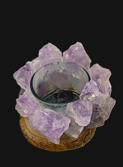 Wrapped in Crystal - Elegant Tea Light CANDLE HOLDERS - Item AC