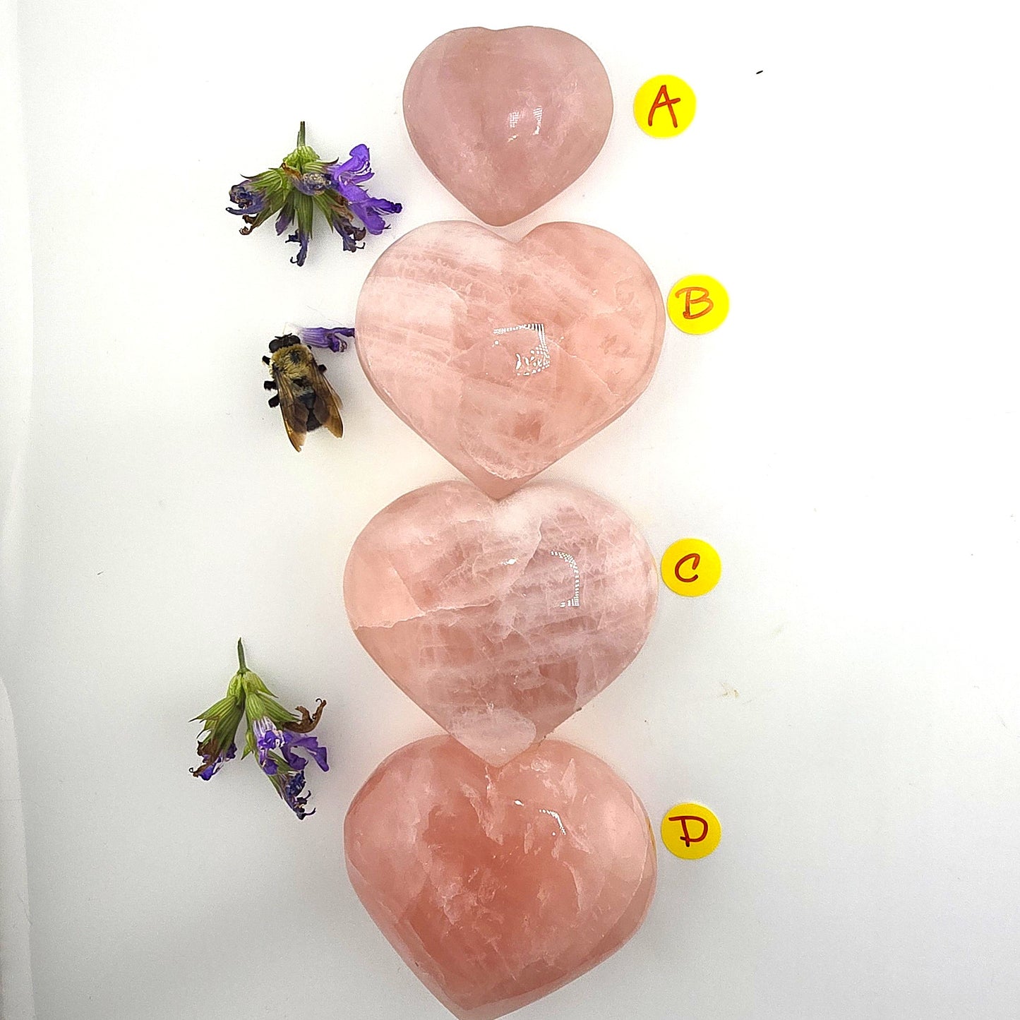Amorous Crystal HEART SHAPED Stones – Item AM