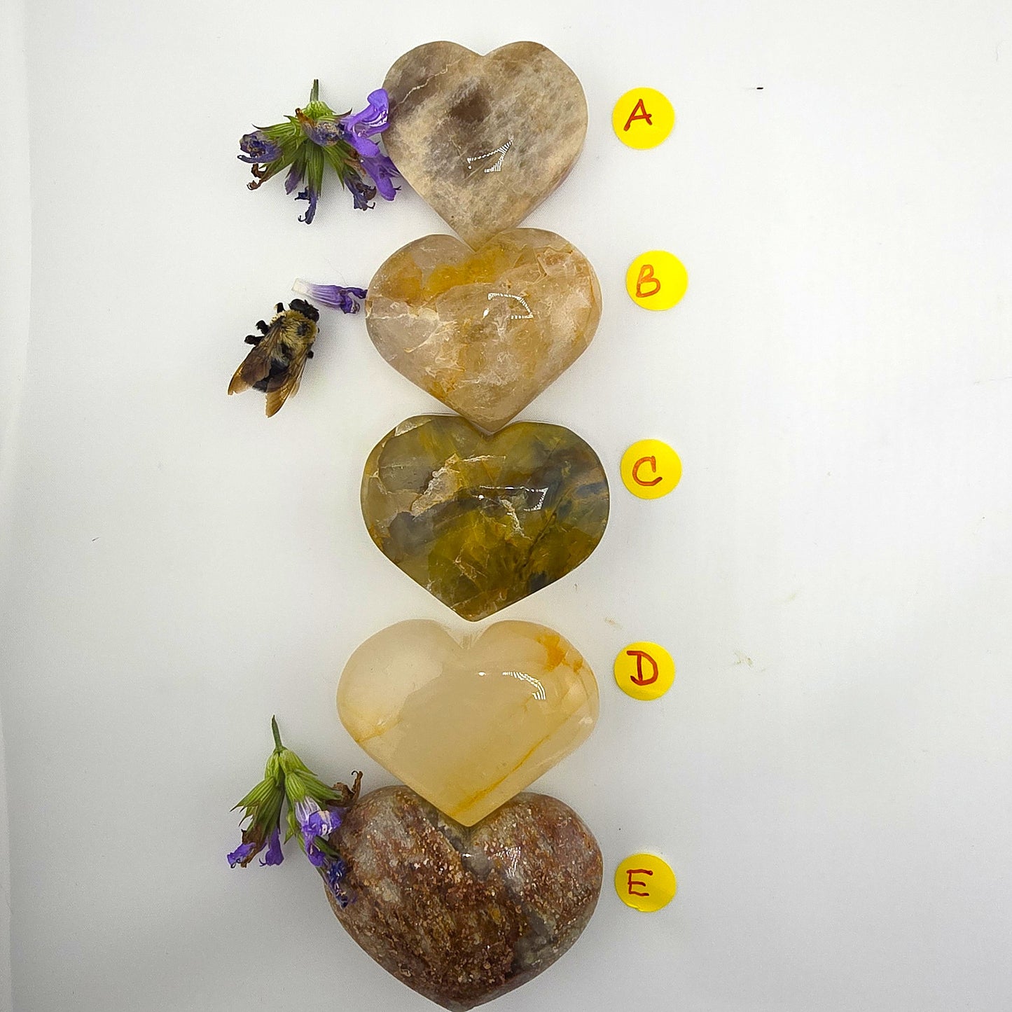 Amorous Crystal HEART SHAPED Stones – Item AM
