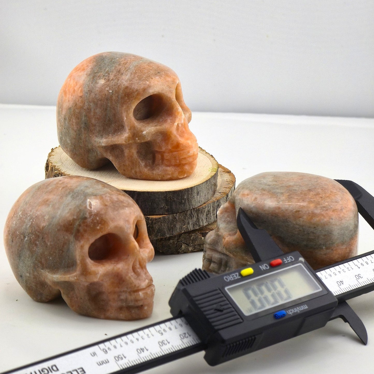 Astonishing Crystal & Fossil SKULLS Designs- Item AI