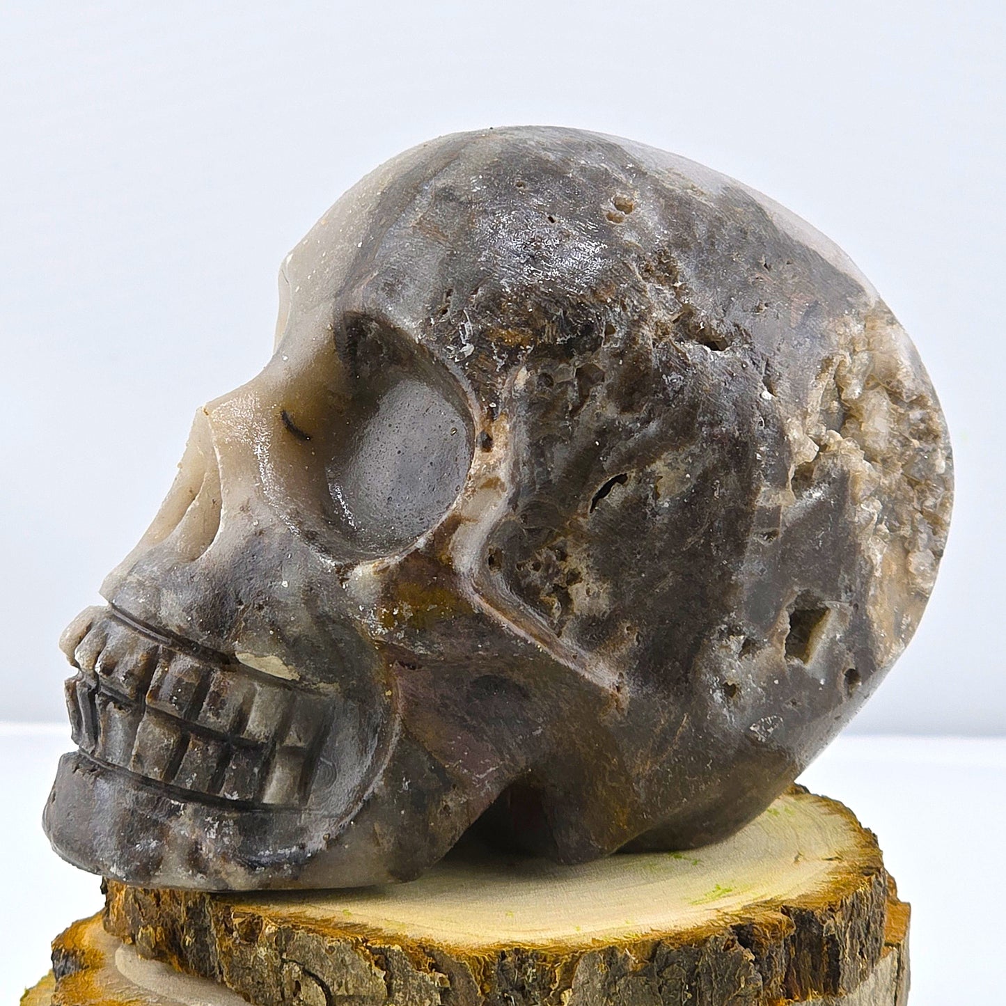Astonishing Crystal & Fossil SKULLS Designs- Item AI