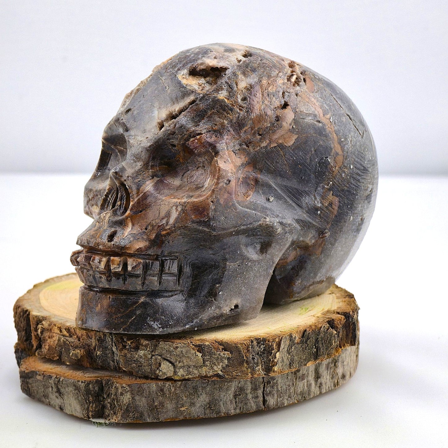 Astonishing Crystal & Fossil SKULLS Designs- Item AI