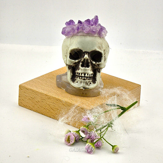 Astonishing Crystal & Fossil SKULLS Designs- Item AI
