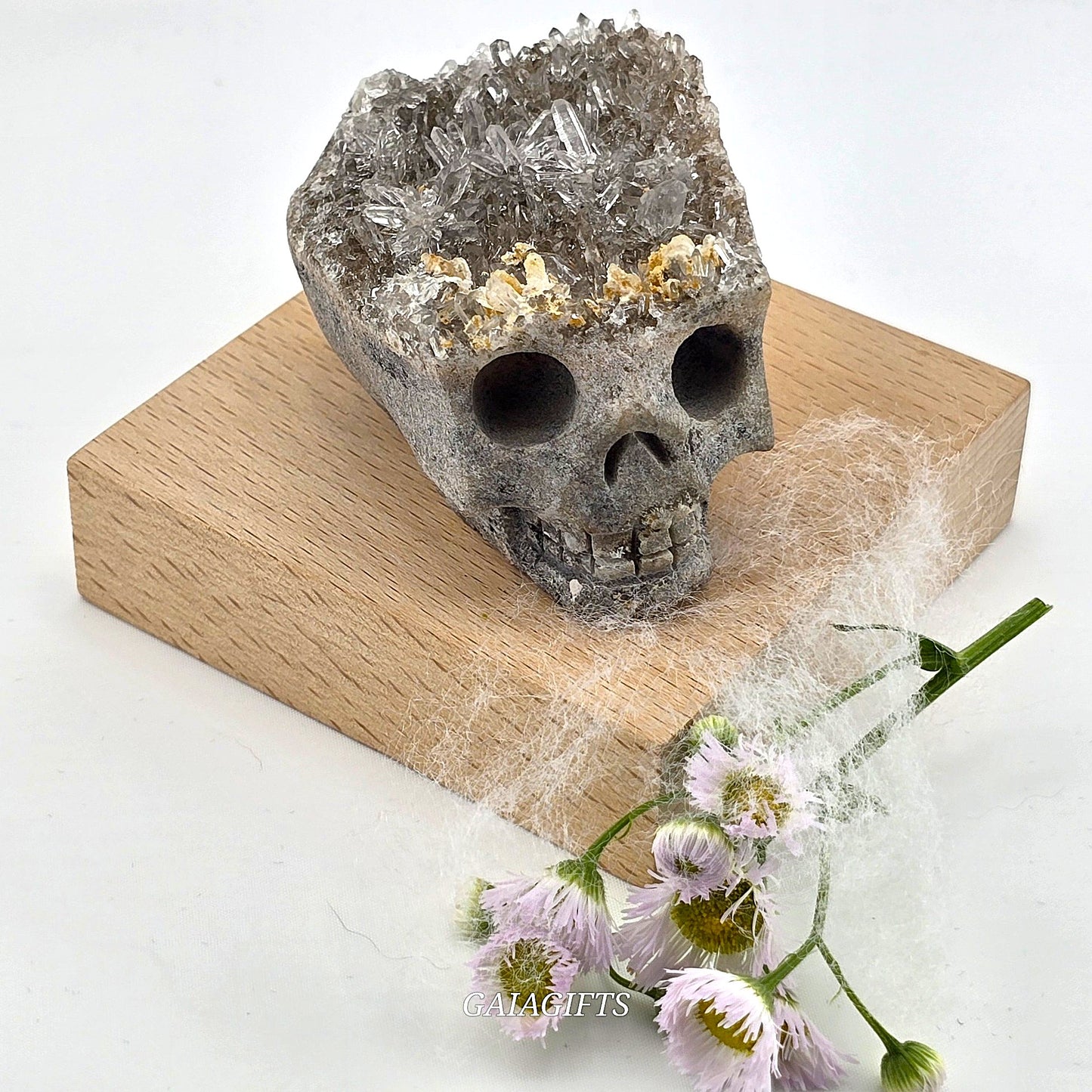 Astonishing Crystal & Fossil SKULLS Designs- Item AI