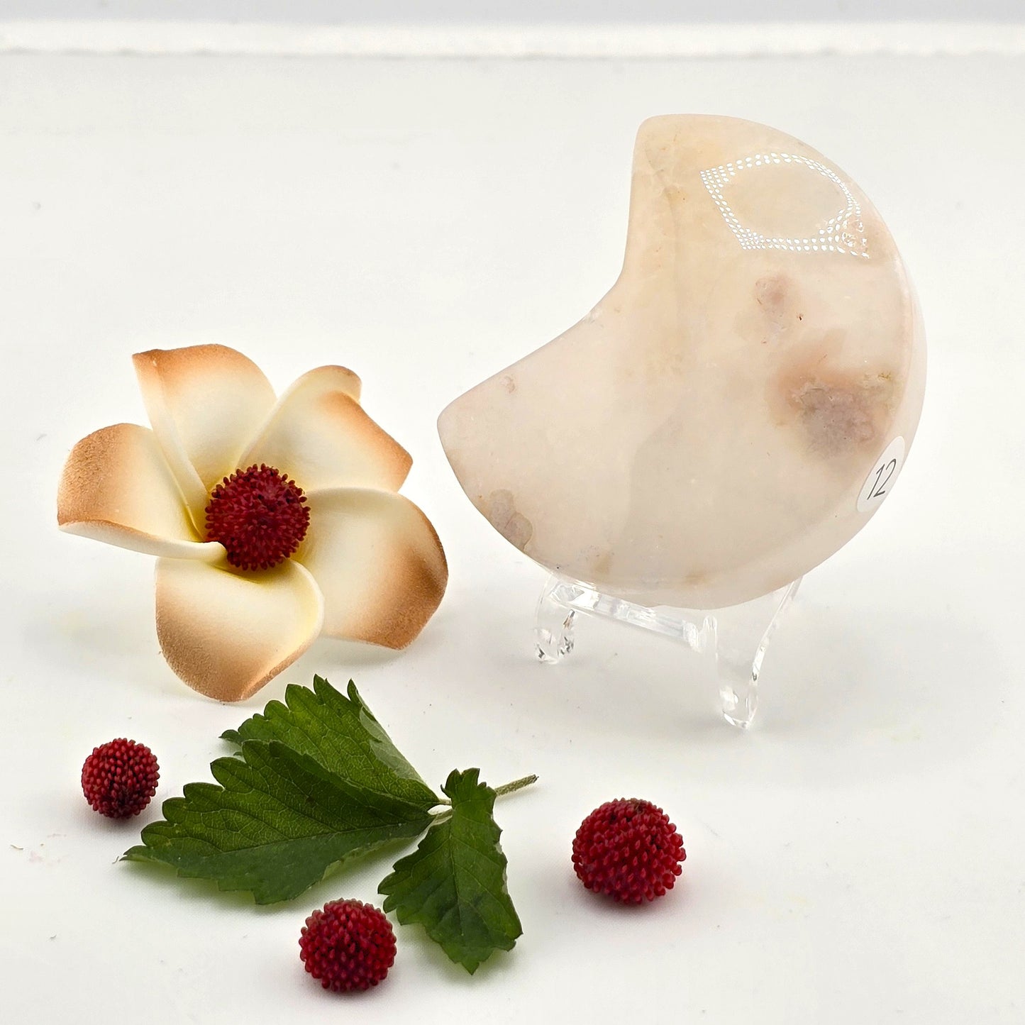 Austere Flower Agate Crescent MOON- AQ(1–8)