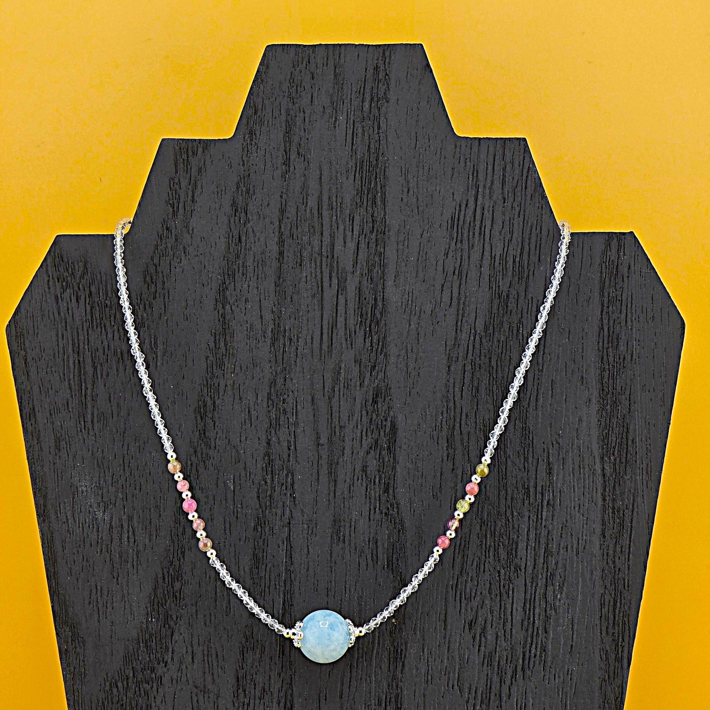Glamorous BEADED Crystal NECKLACE  – Item AY