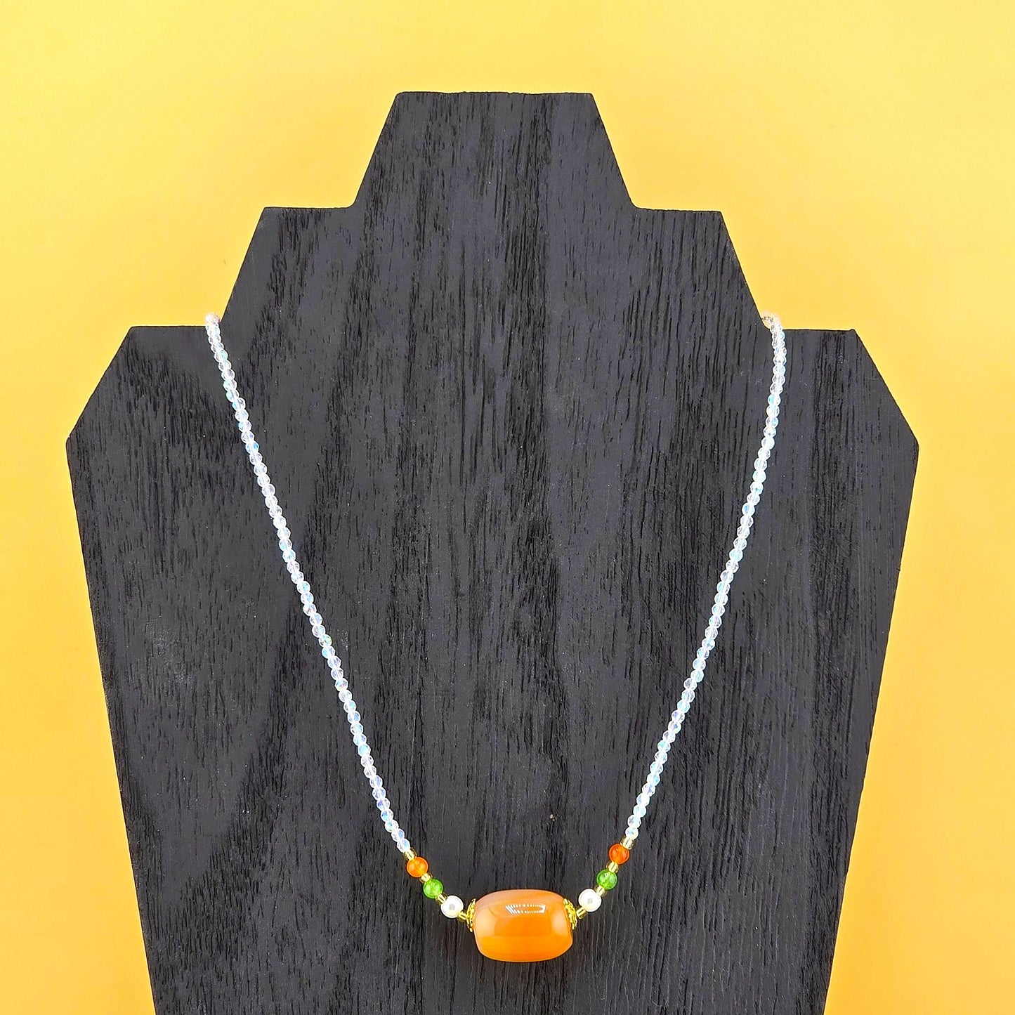 Glamorous BEADED Crystal NECKLACE  – Item AY