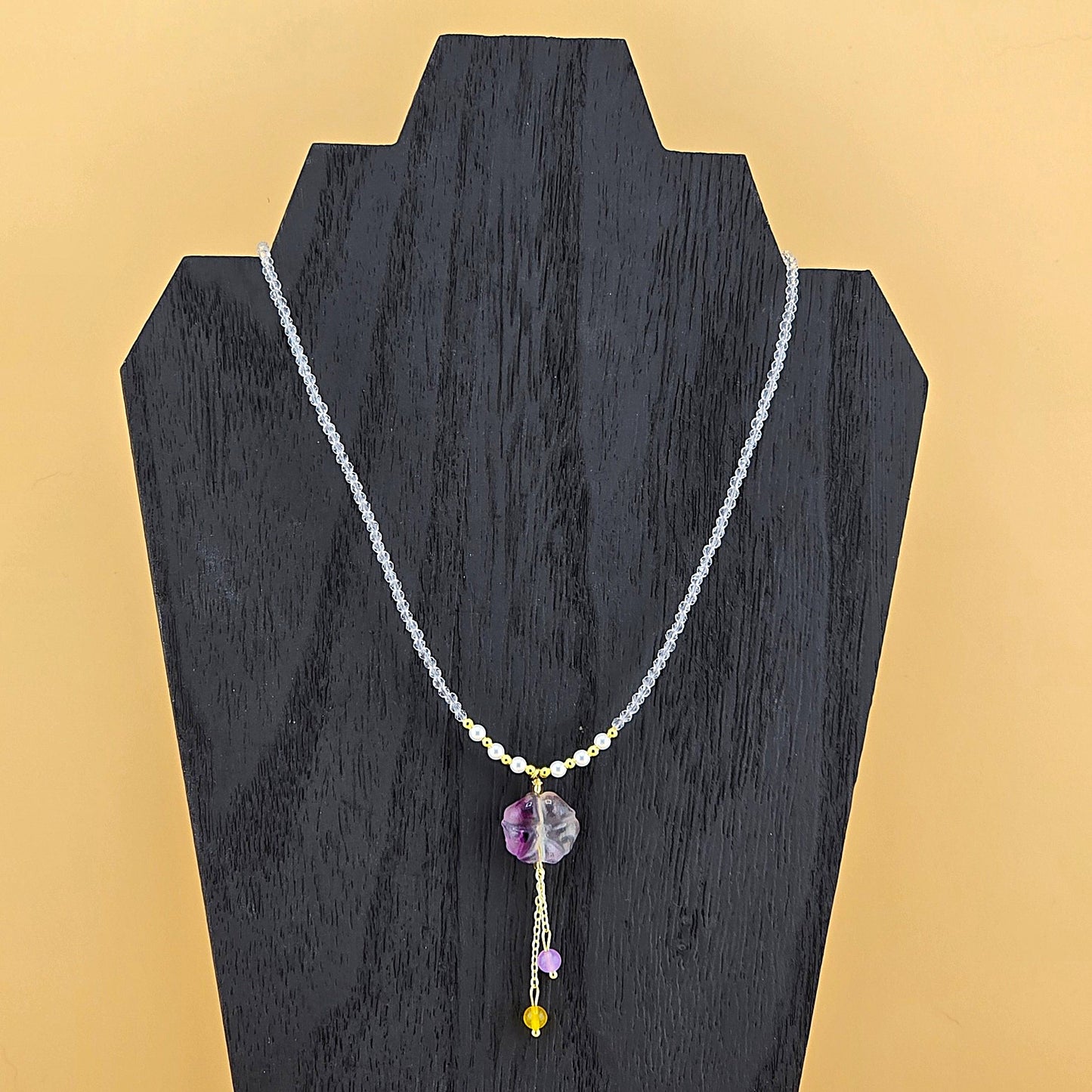 Glamorous BEADED Crystal NECKLACE  – Item AY