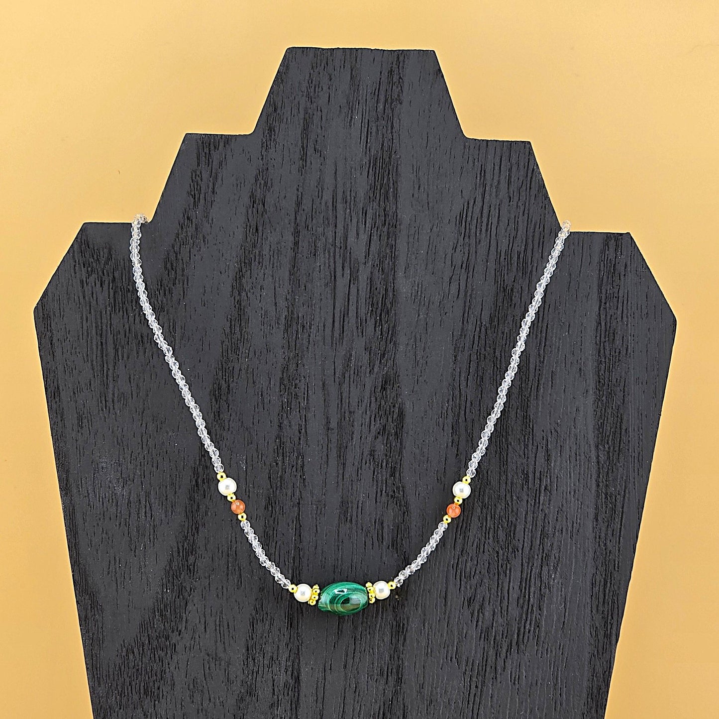 Glamorous BEADED Crystal NECKLACE  – Item AY