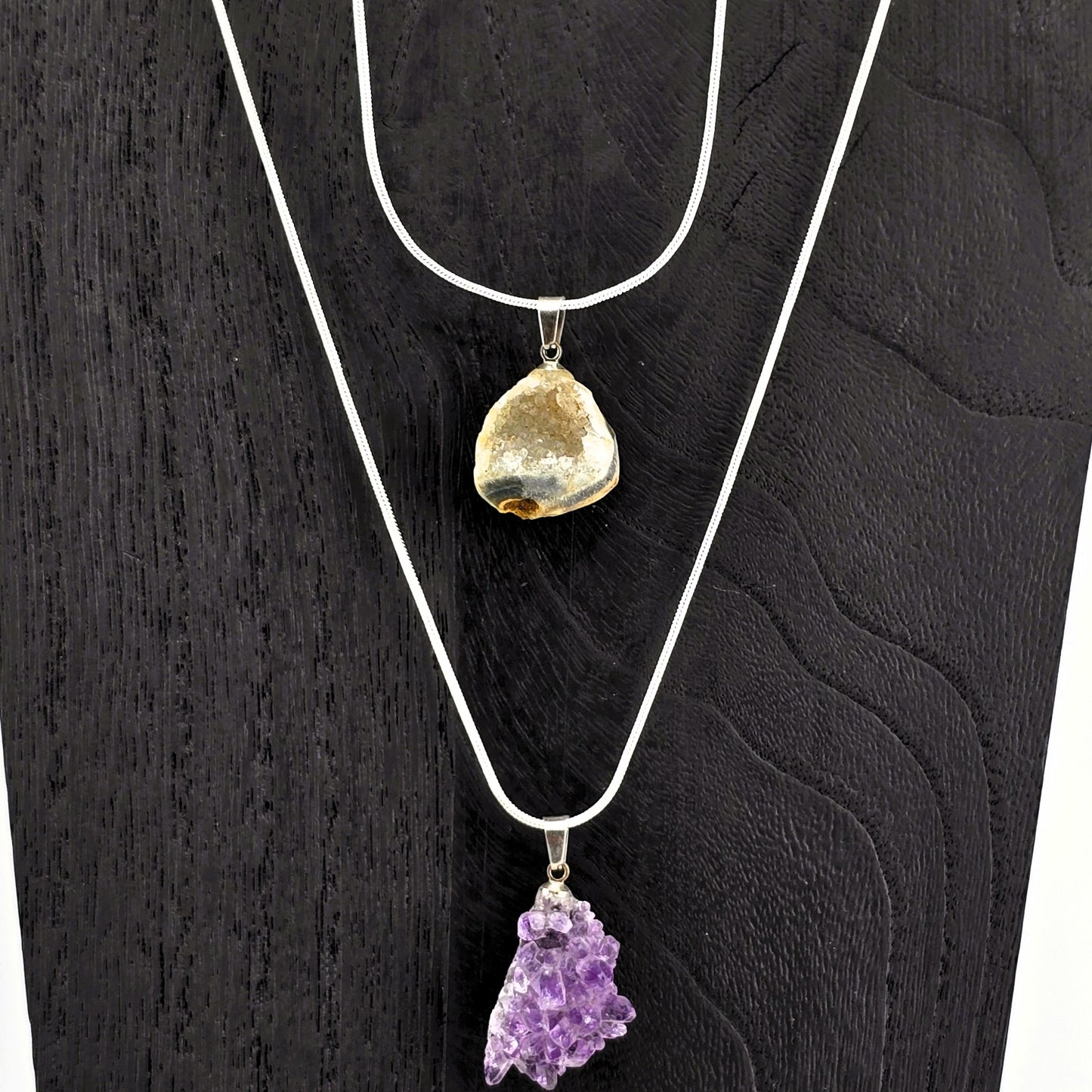 Glimmering PART 3 - Crystal NECKLACE & PENDANT (Silver / Yellow Metal) – Item AZ