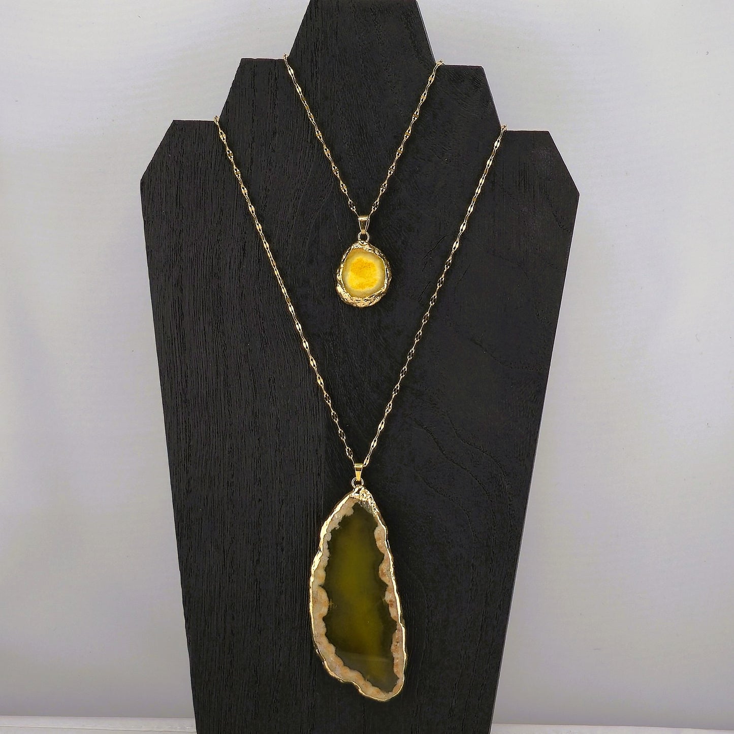 Glimmering PART 3 - Crystal NECKLACE & PENDANT (Silver / Yellow Metal) – Item AZ
