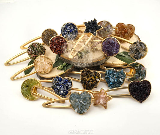 Highlight Your Hair’s Beauty with Crystal Chips Design on TOP|HAIR CLIPS - Item K