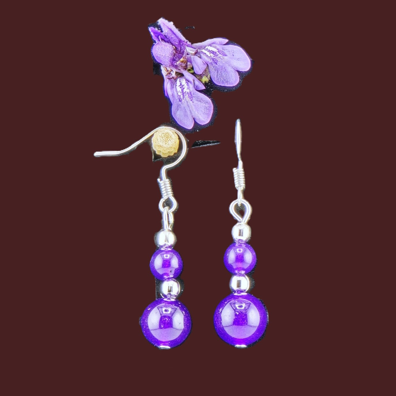 Unique – Fancy 925 Silver & Yellow METAL EARRINGS with Crystals Item U Part 1