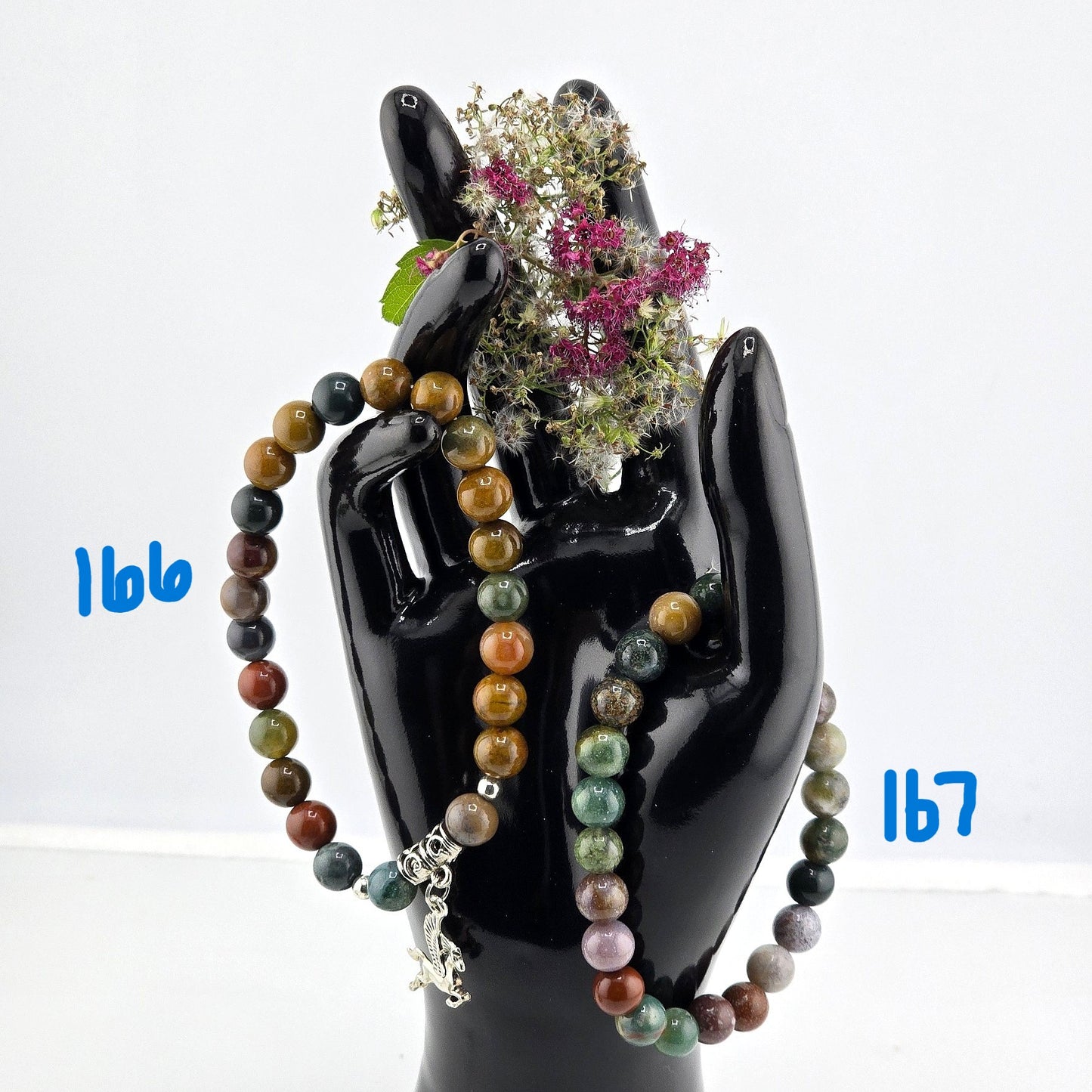 (Part 2) Balance your energy while wearing BEADED BRACLETS – With & Without Charm – Item B (Agate- Lapis Lazuli)
