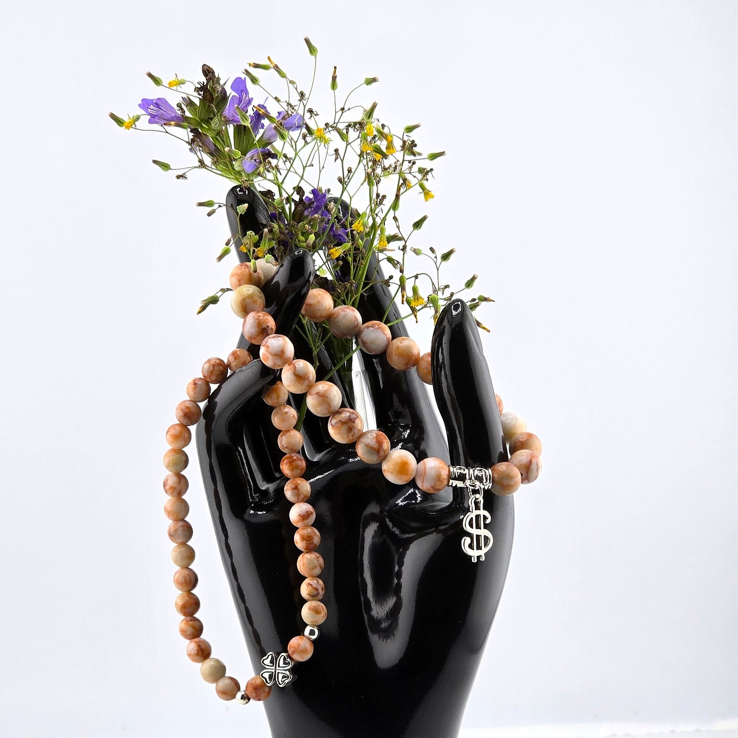 (Part 2) Balance your energy while wearing BEADED BRACLETS – With & Without Charm – Item B (Agate- Lapis Lazuli)
