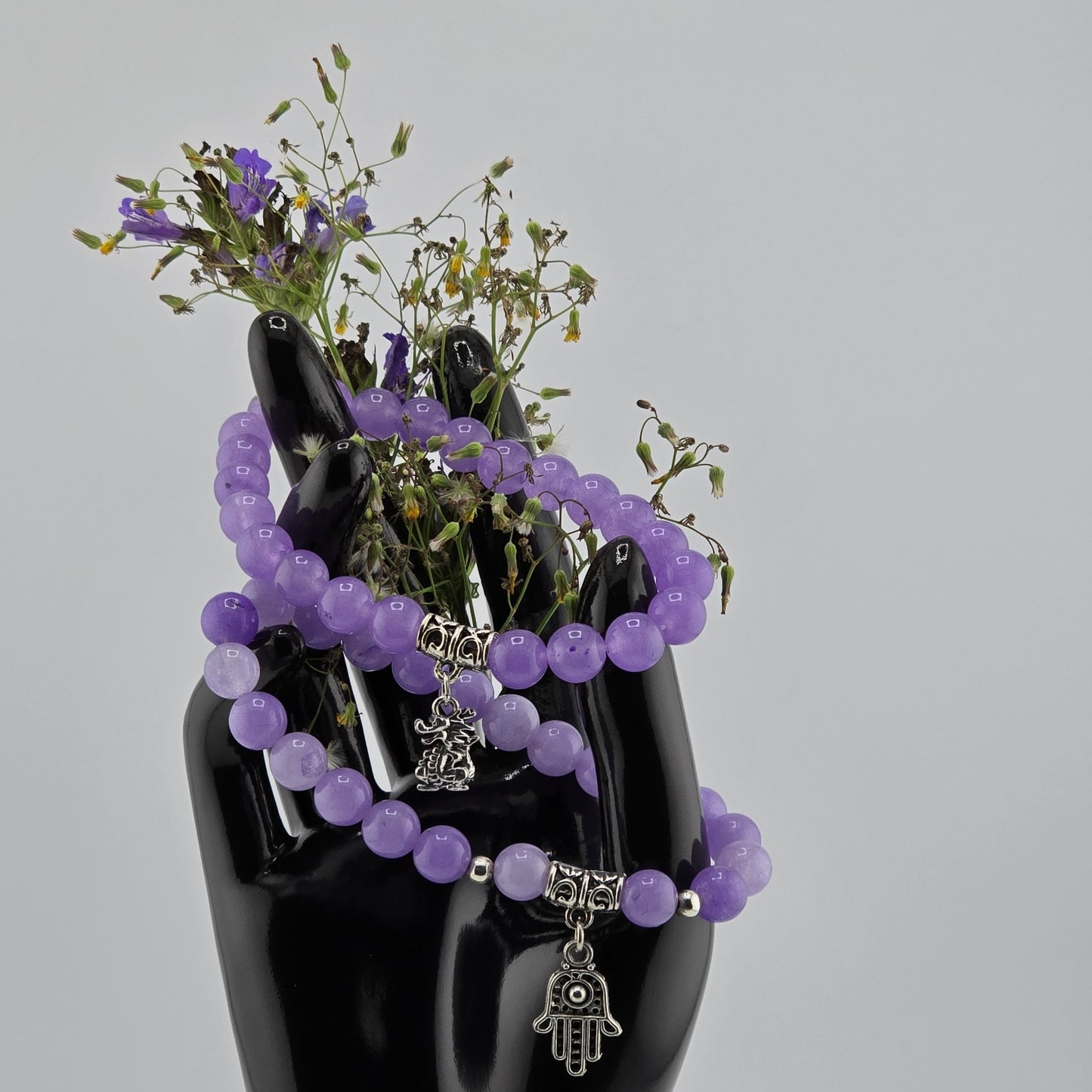 (Part 2) Balance your energy while wearing BEADED BRACLETS – With & Without Charm – Item B (Agate- Lapis Lazuli)