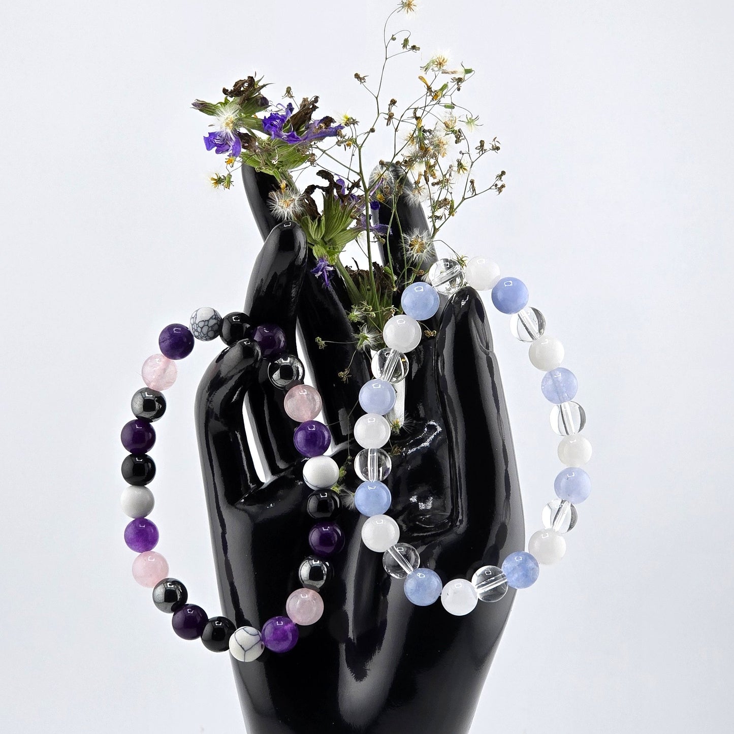 (Part 3) Balance your energy while wearing BEADED BRACLETS – With & Without Charm – Item B (Larimar- Sodalite)