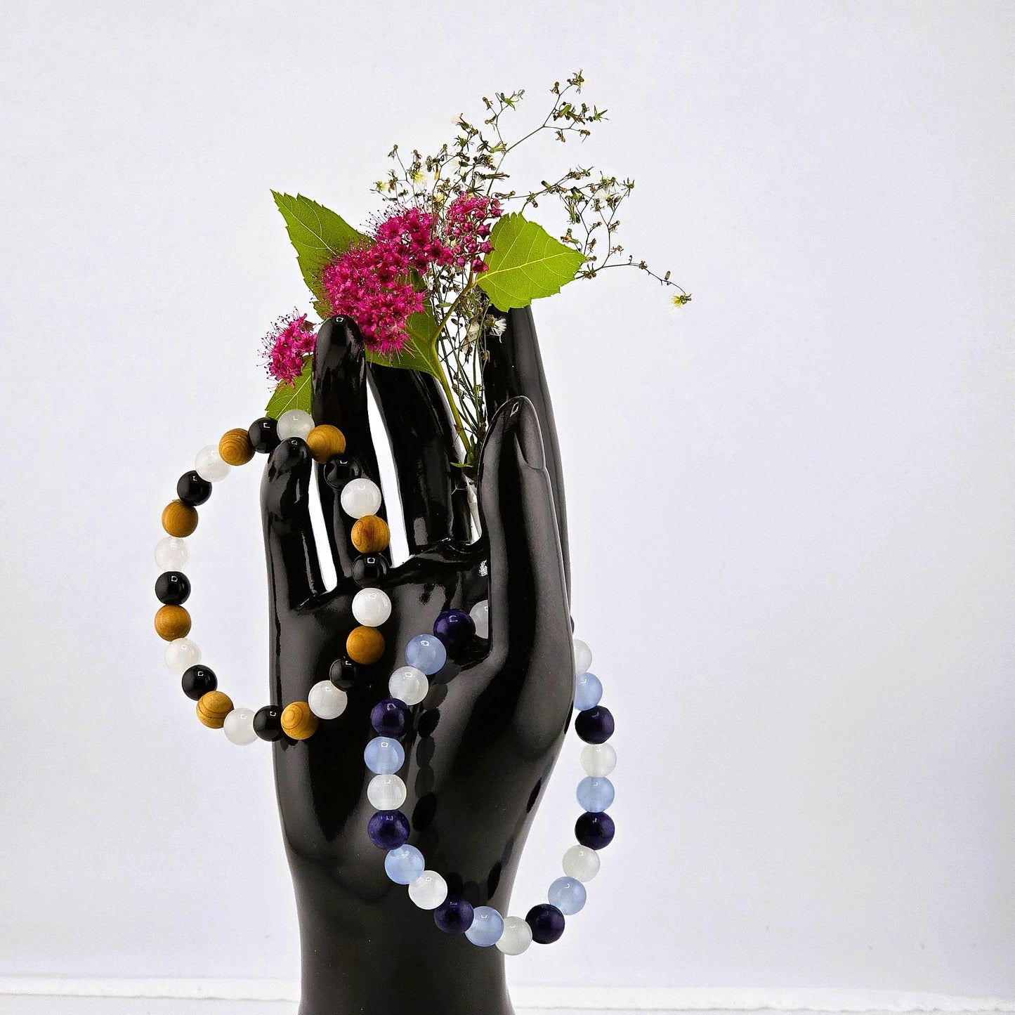 (Part 3) Balance your energy while wearing BEADED BRACLETS – With & Without Charm – Item B (Larimar- Sodalite)