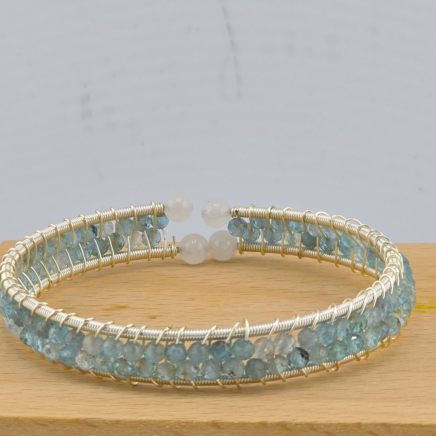 Charming Metal Yellow & Silver Tone Bracelets with Crystal Stones – Item BB