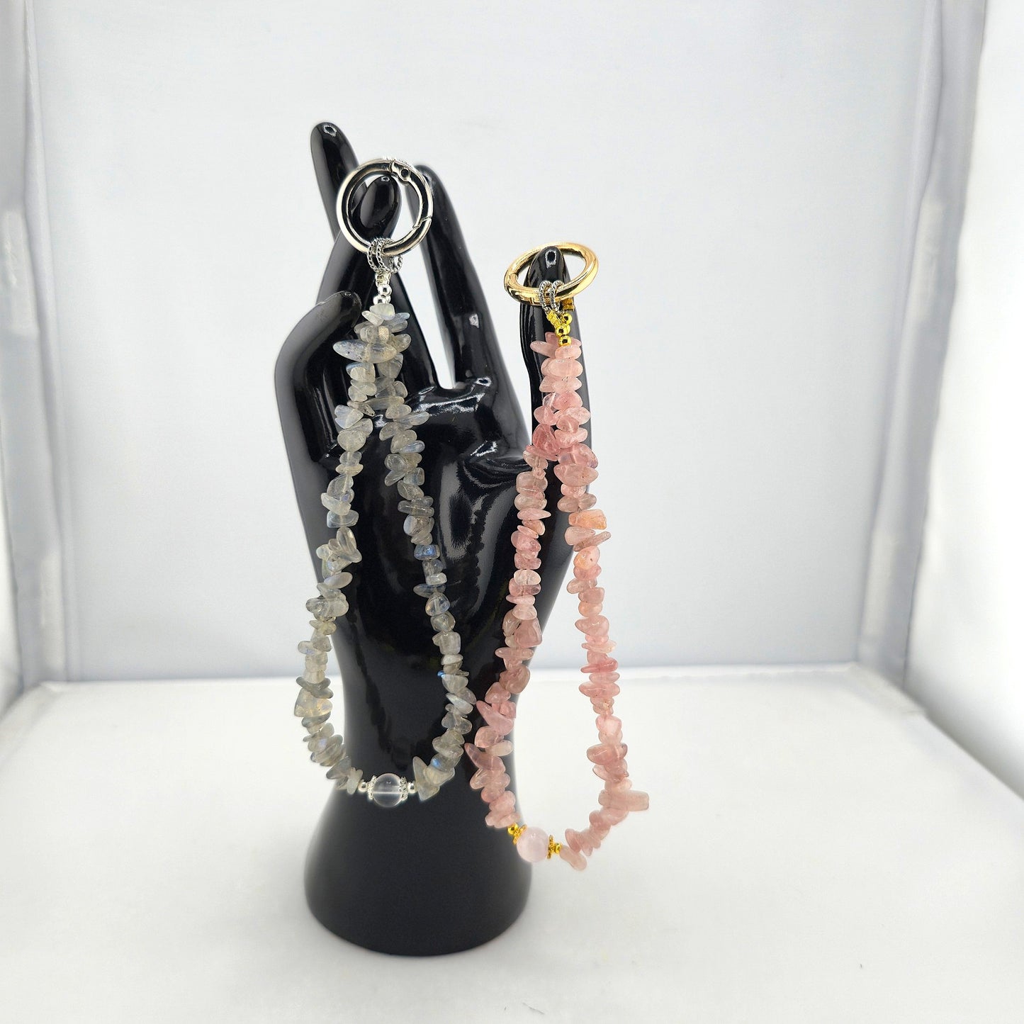 Illuminate Your MOBILE Experience with a Crystal-Embellished WRIST BRACLET- Item E