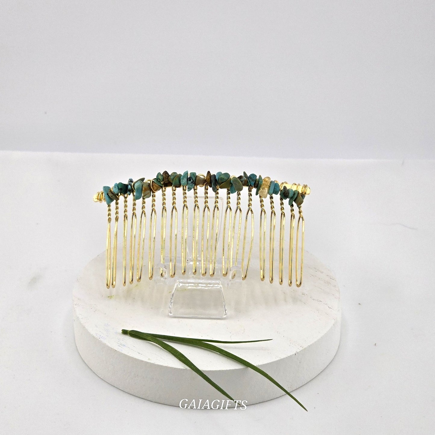 Heritage Crystal Chips Hair SIDE COMBS - Item J