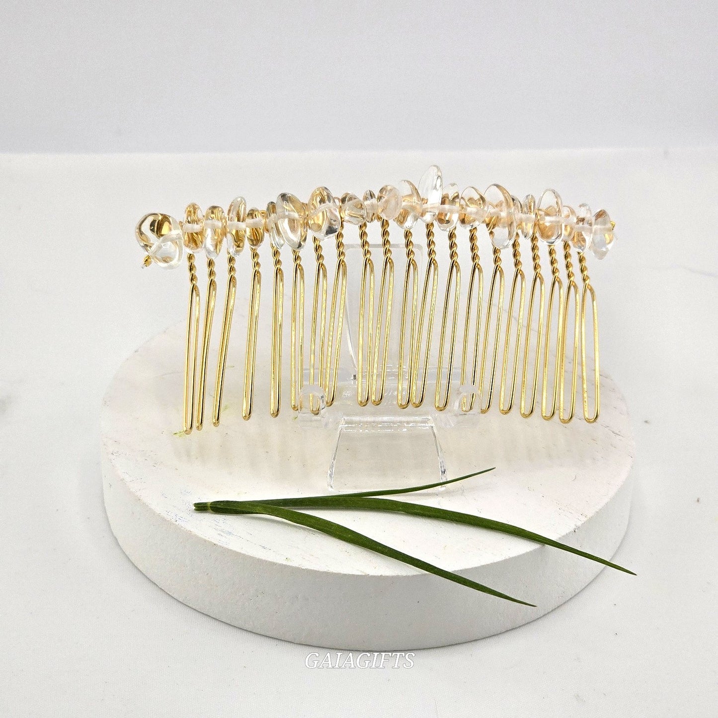 Heritage Crystal Chips Hair SIDE COMBS - Item J