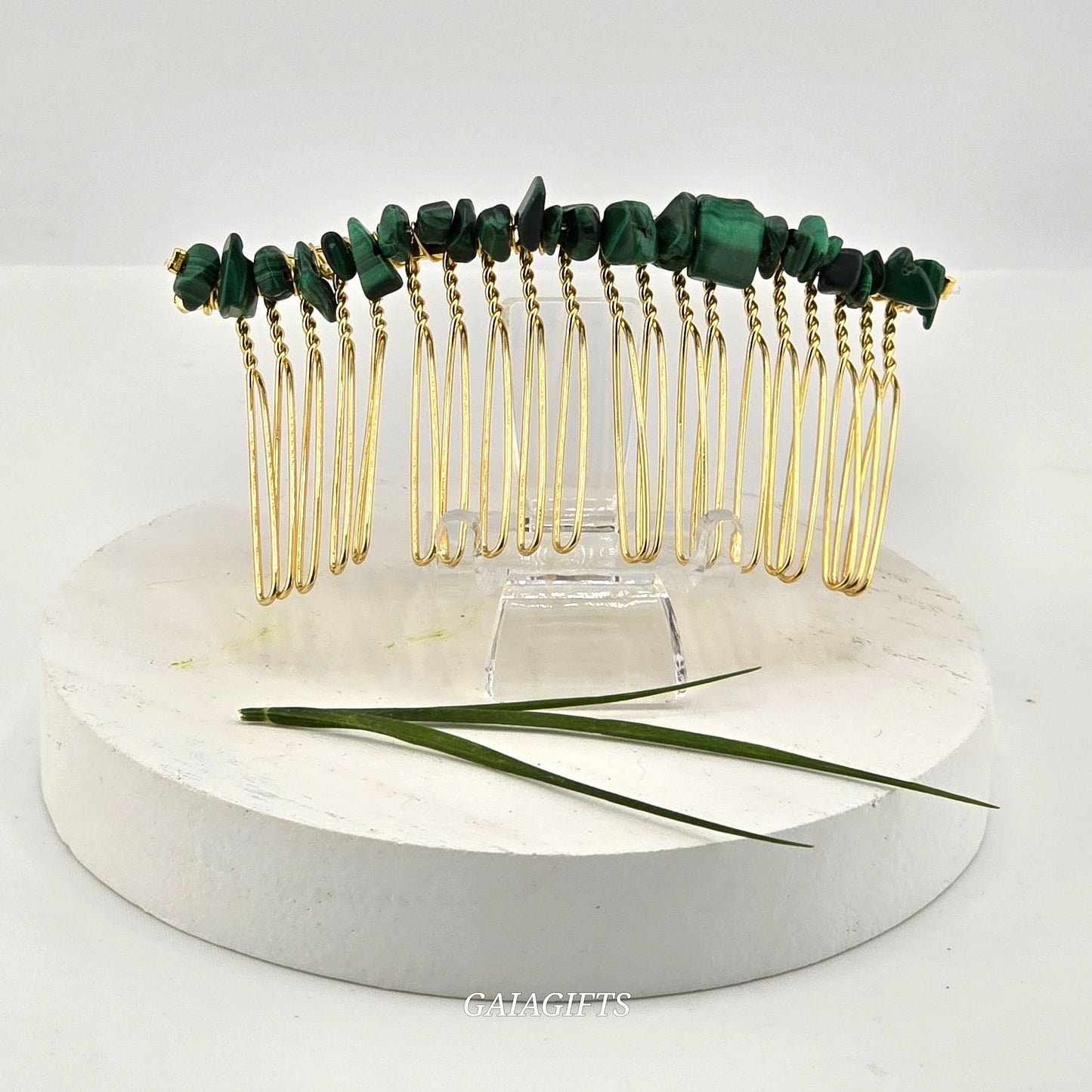 Heritage Crystal Chips Hair SIDE COMBS - Item J