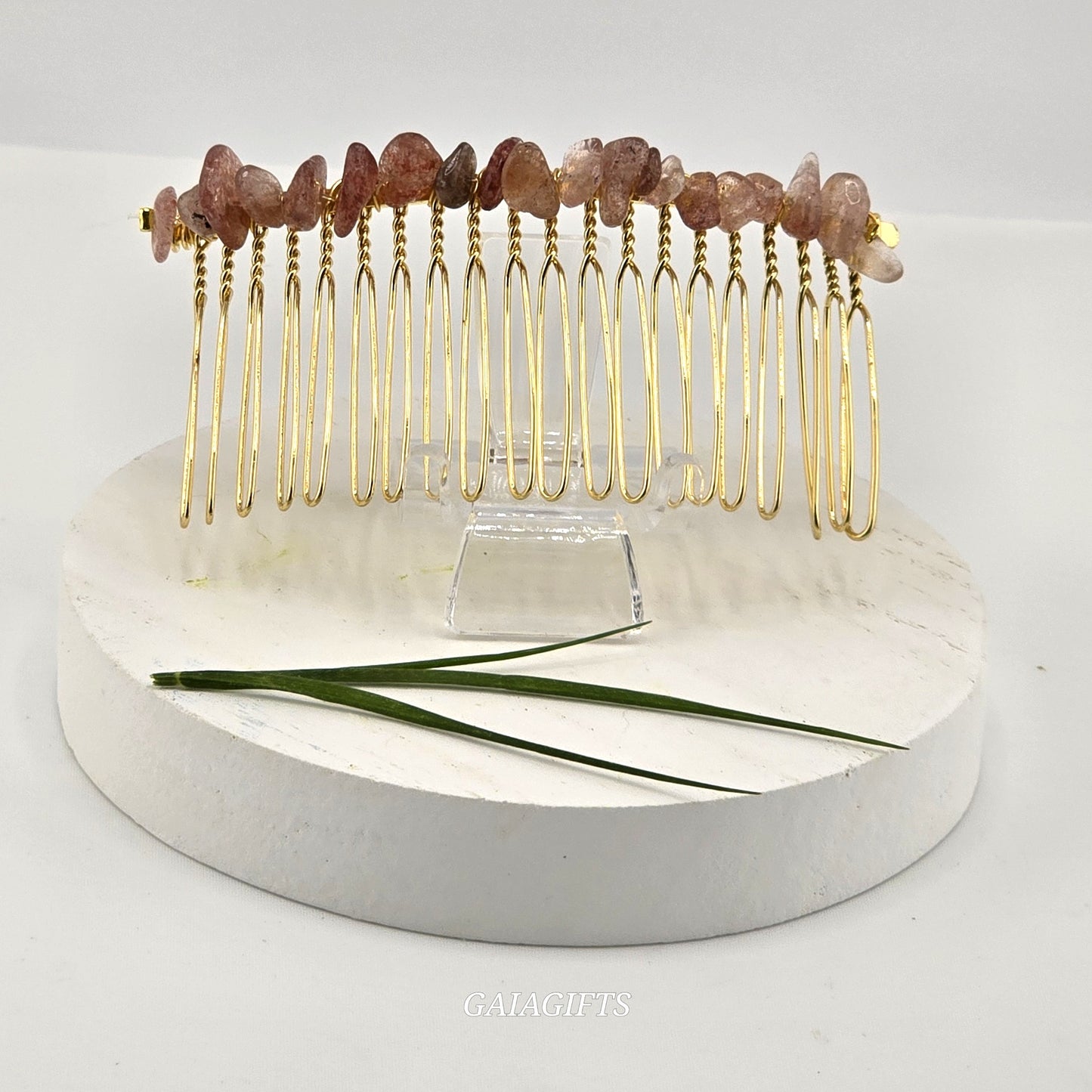 Heritage Crystal Chips Hair SIDE COMBS - Item J