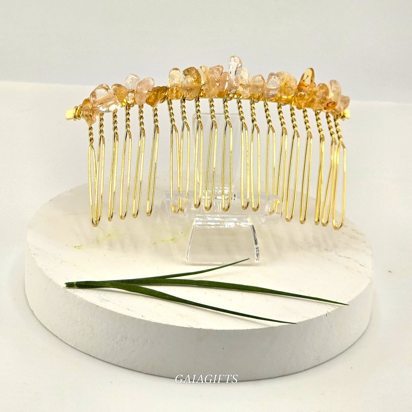 Heritage Crystal Chips Hair SIDE COMBS - Item J