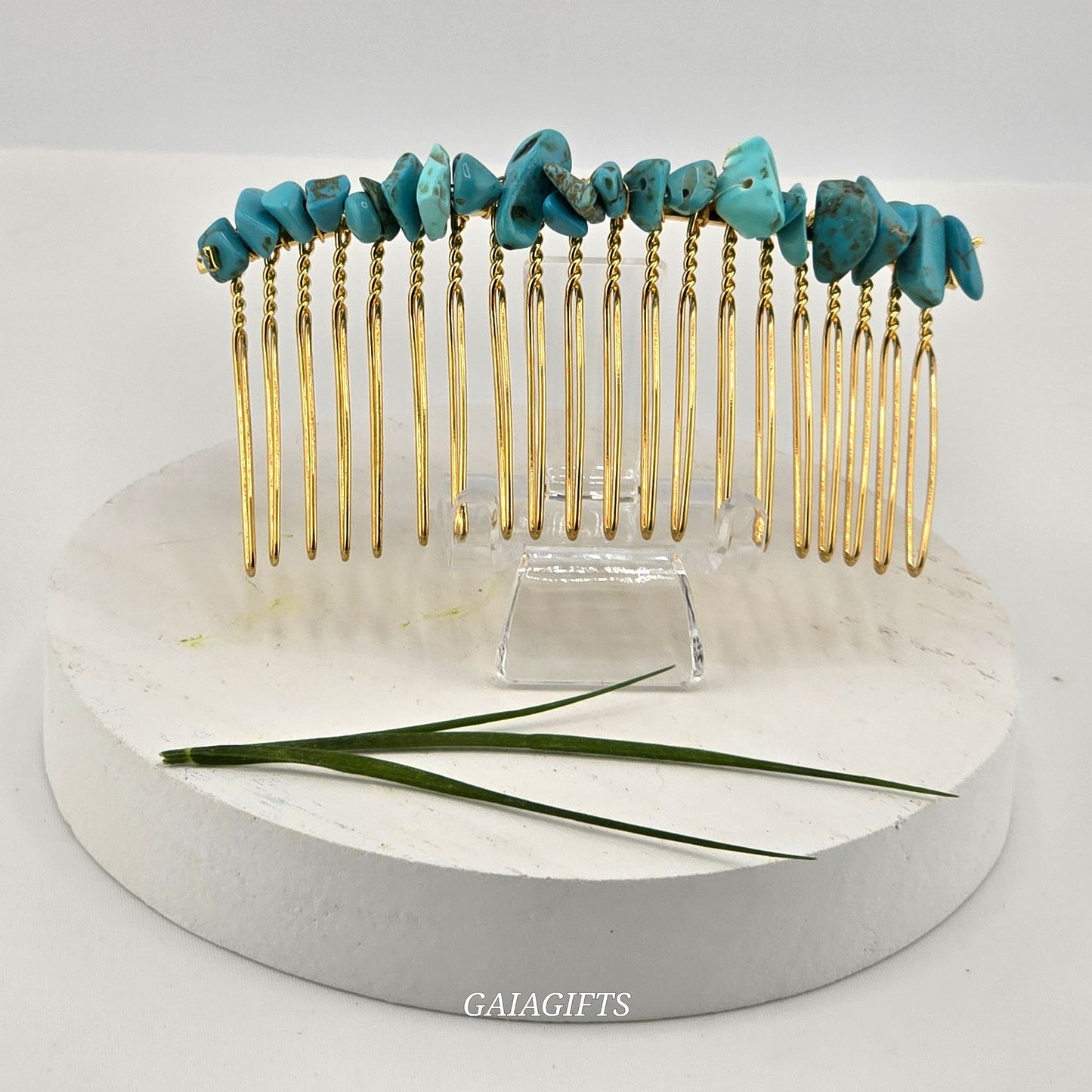 Heritage Crystal Chips Hair SIDE COMBS - Item J