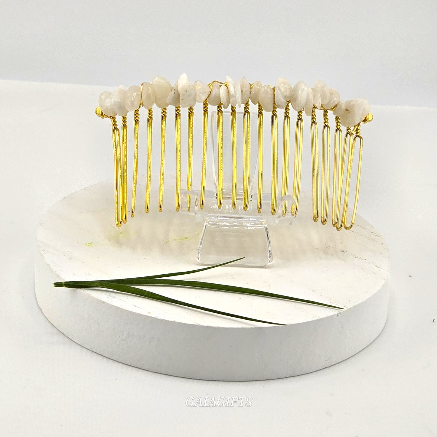Heritage Crystal Chips Hair SIDE COMBS - Item J
