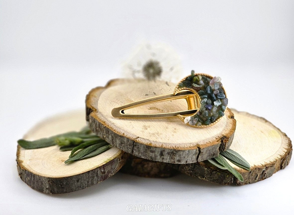 Highlight Your Hair’s Beauty with Crystal Chips Design on TOP|HAIR CLIPS - Item K