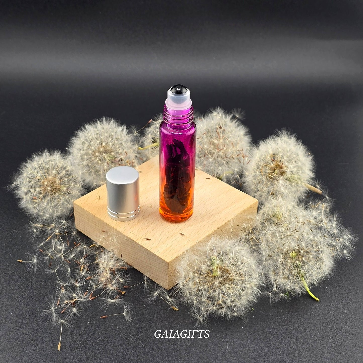 Magical CRYSTAL-Infused BOTTLES | Gemstone Chips & Smooth Roller Ball FOR OILS or PERFUME Item V