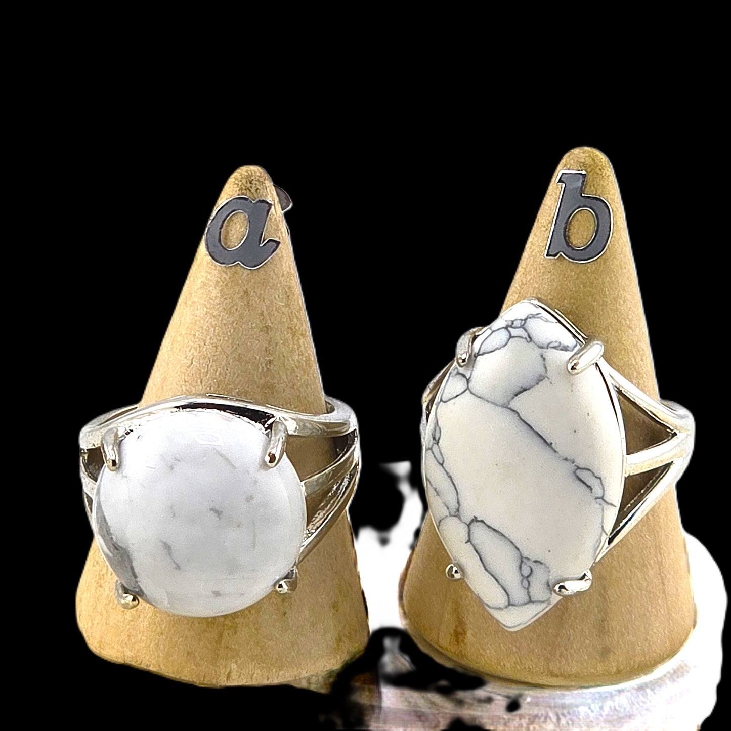 Effervescent (Part 1) -  Embedded Sterling Sliver 925 METAL RINGS with Crystal Stones – Item P
