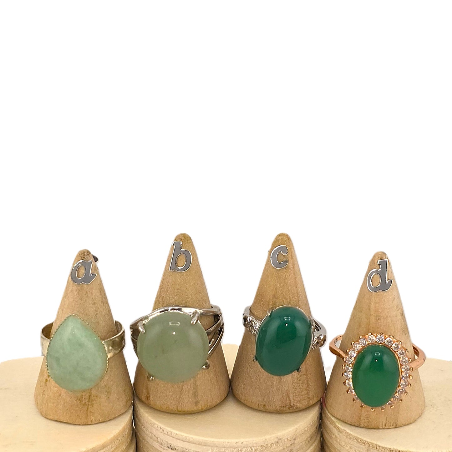 Effervescent (Part 1) -  Embedded Sterling Sliver 925 METAL RINGS with Crystal Stones – Item P