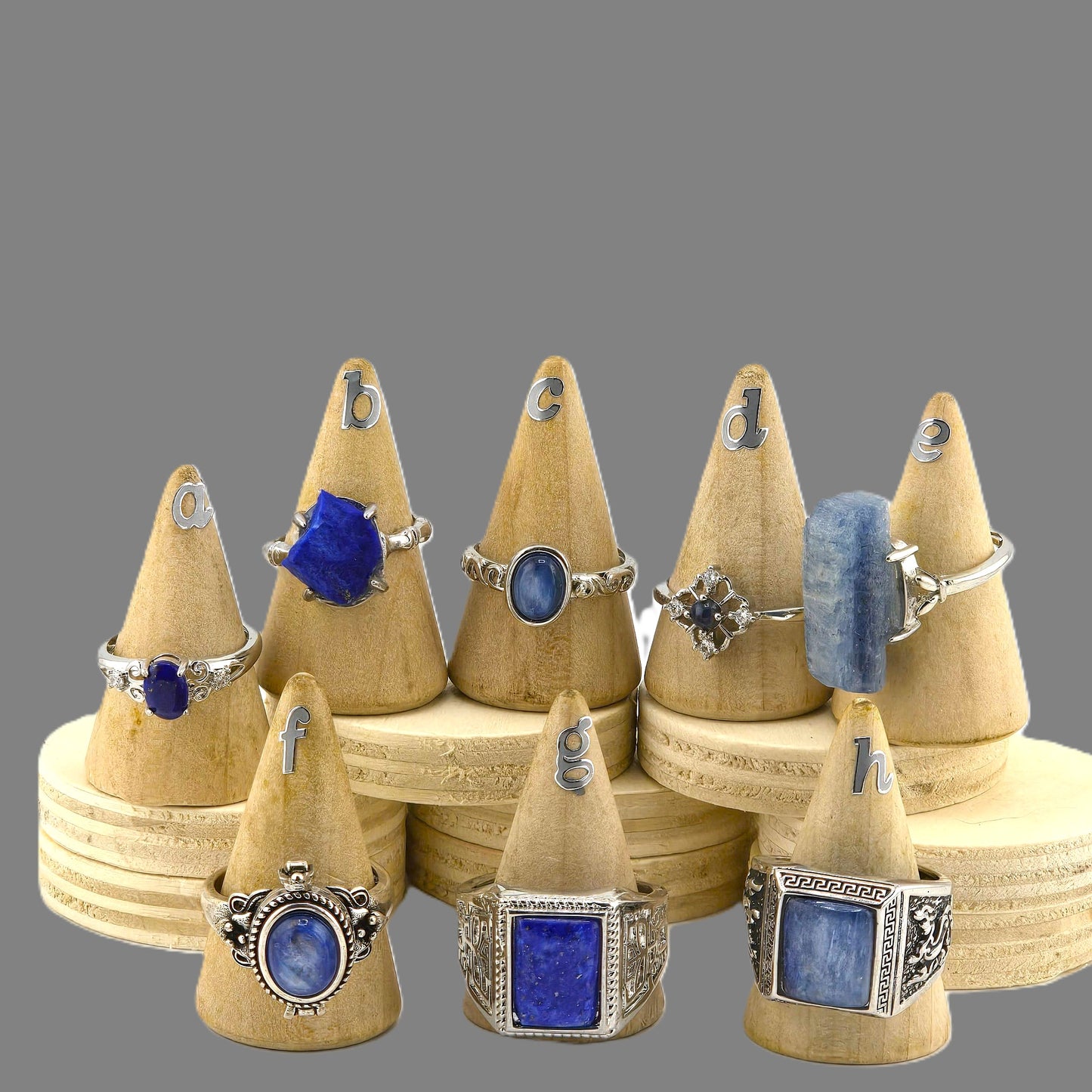 Effervescent (Part 2) - Embedded Sterling Sliver 925 METAL RINGS with Crystal Stones – Item P