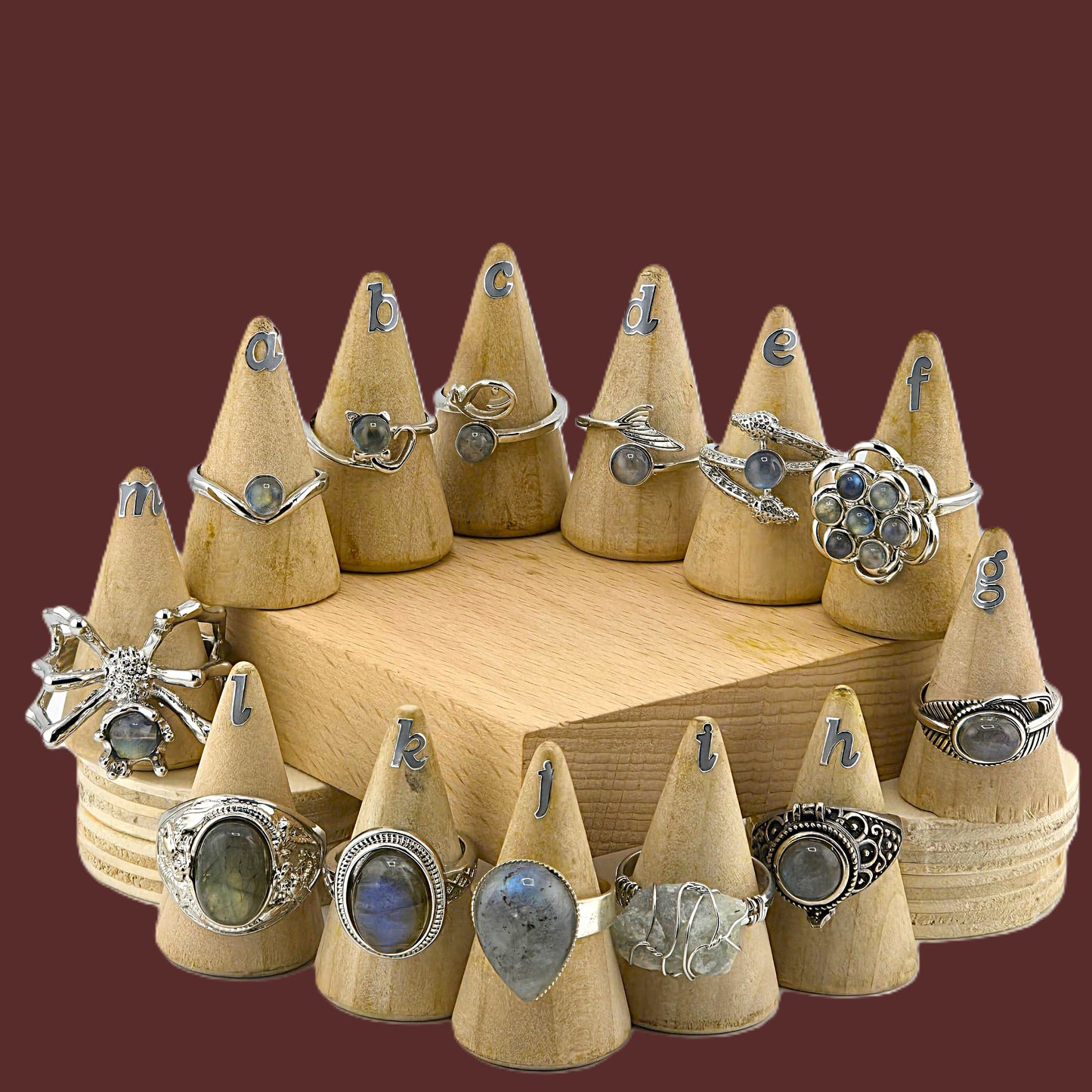 Effervescent (Part 2) - Embedded Sterling Sliver 925 METAL RINGS with Crystal Stones – Item P