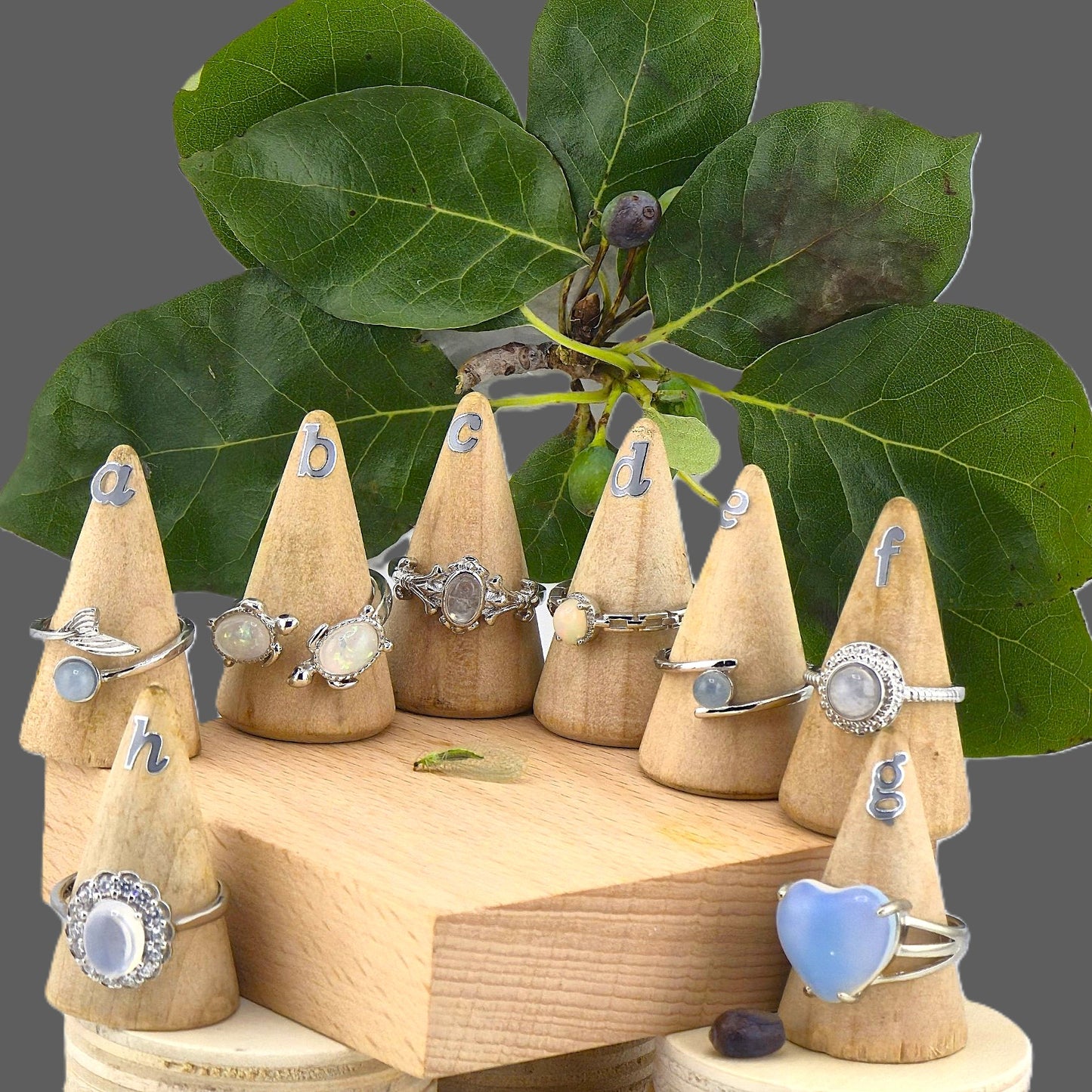 Effervescent (Part 2) - Embedded Sterling Sliver 925 METAL RINGS with Crystal Stones – Item P