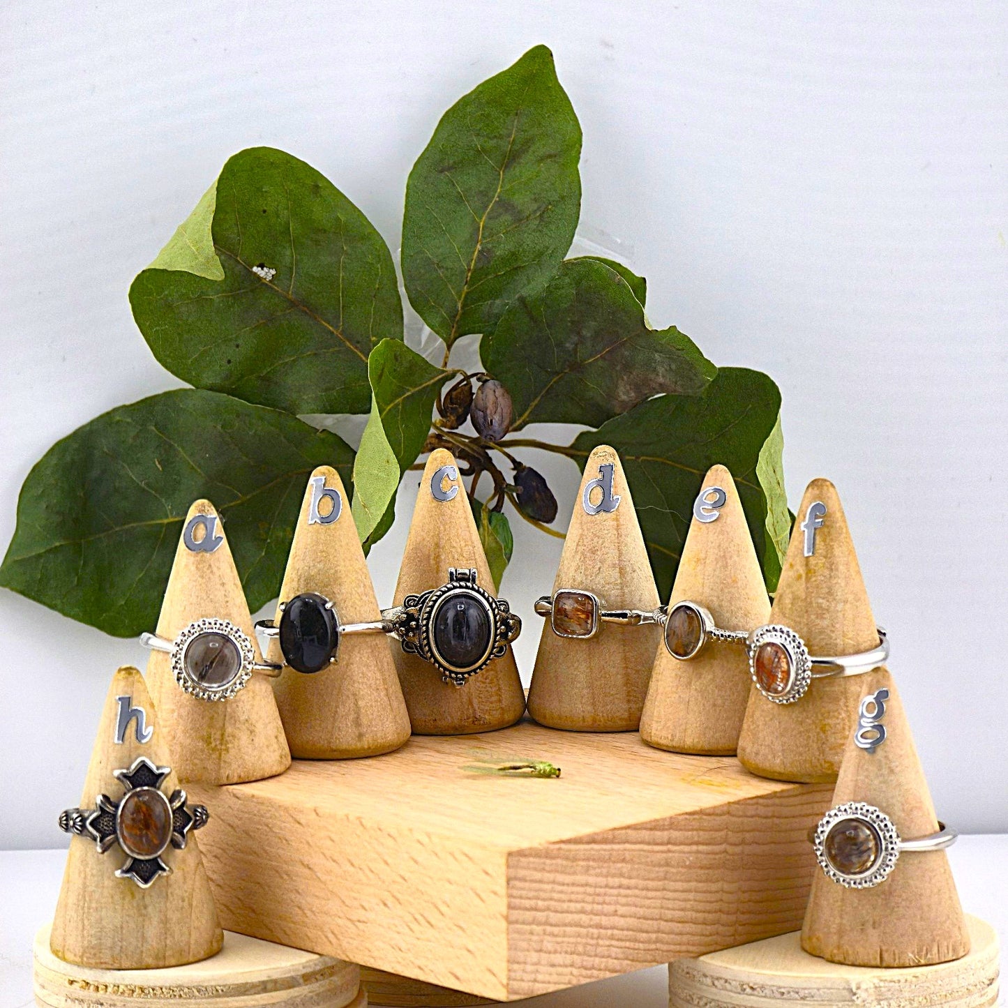 Effervescent (Part 2) - Embedded Sterling Sliver 925 METAL RINGS with Crystal Stones – Item P