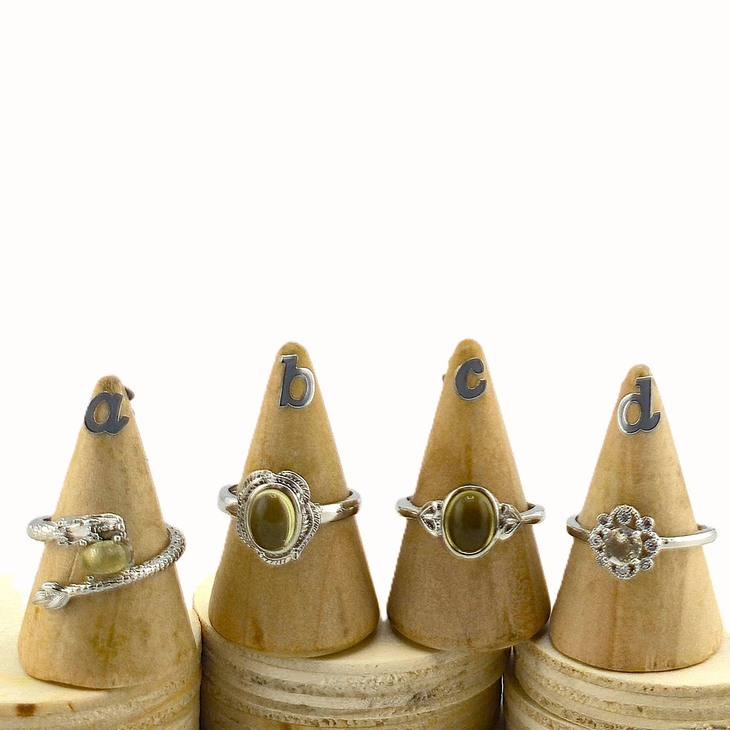 Effervescent (Part 1) -  Embedded Sterling Sliver 925 METAL RINGS with Crystal Stones – Item P