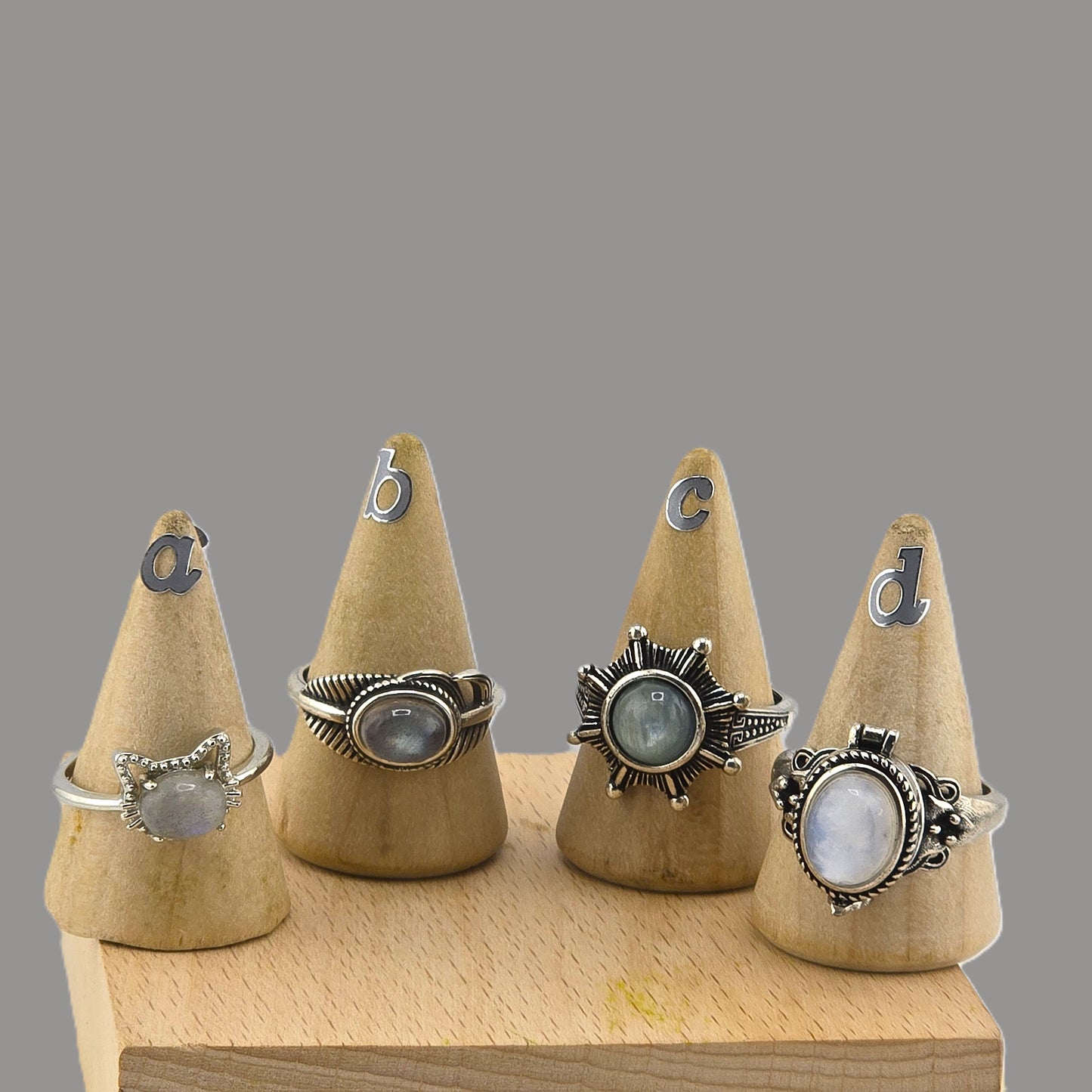 Effervescent (Part 2) - Embedded Sterling Sliver 925 METAL RINGS with Crystal Stones – Item P