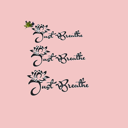 Aura Flow – Just Breathe Clear STICKERS - Item AL (1)