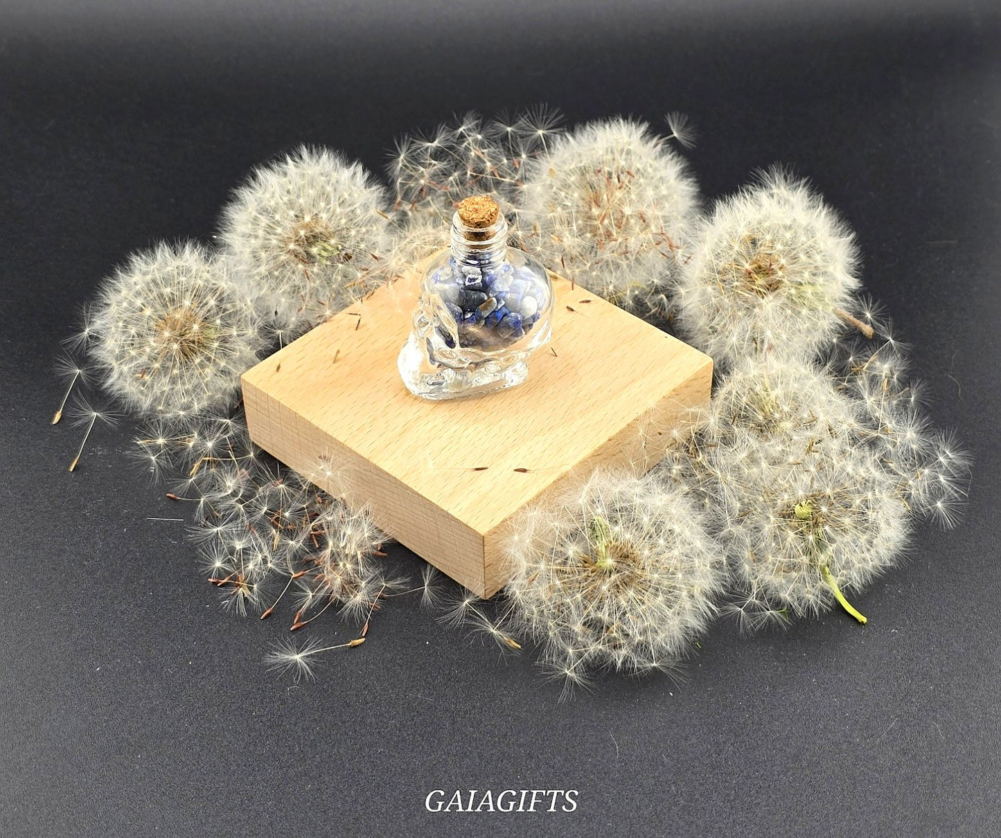 Mesmerizing SKULLS Crystal-Infused WISH BOTTLES| Gemstone Chips - Item X (1-7)