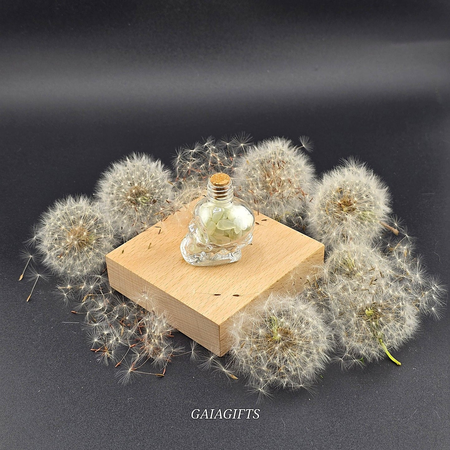 Mesmerizing SKULLS Crystal-Infused WISH BOTTLES| Gemstone Chips - Item X (1-7)