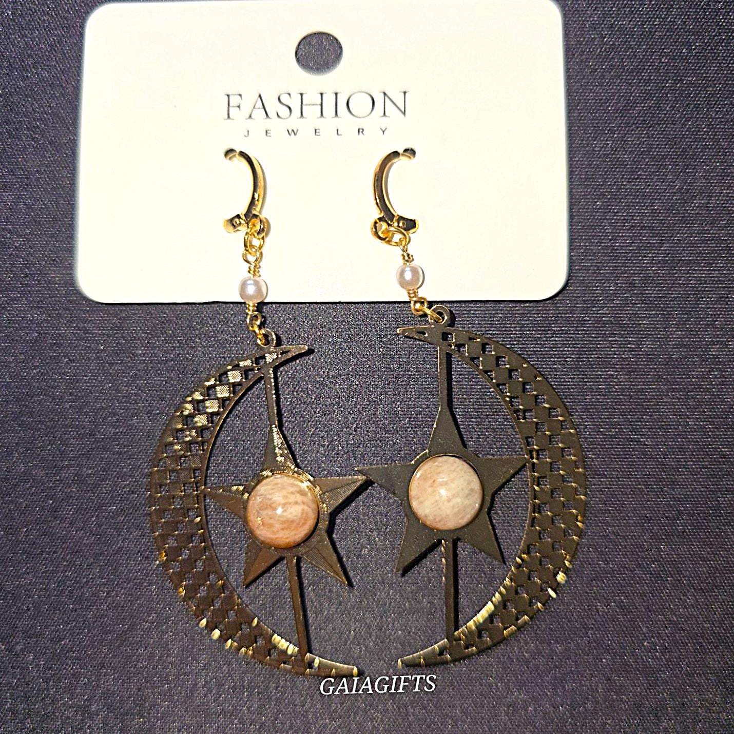 Unique – Fancy 925 Silver & Yellow METAL EARRINGS with Crystals - Item U Part 2