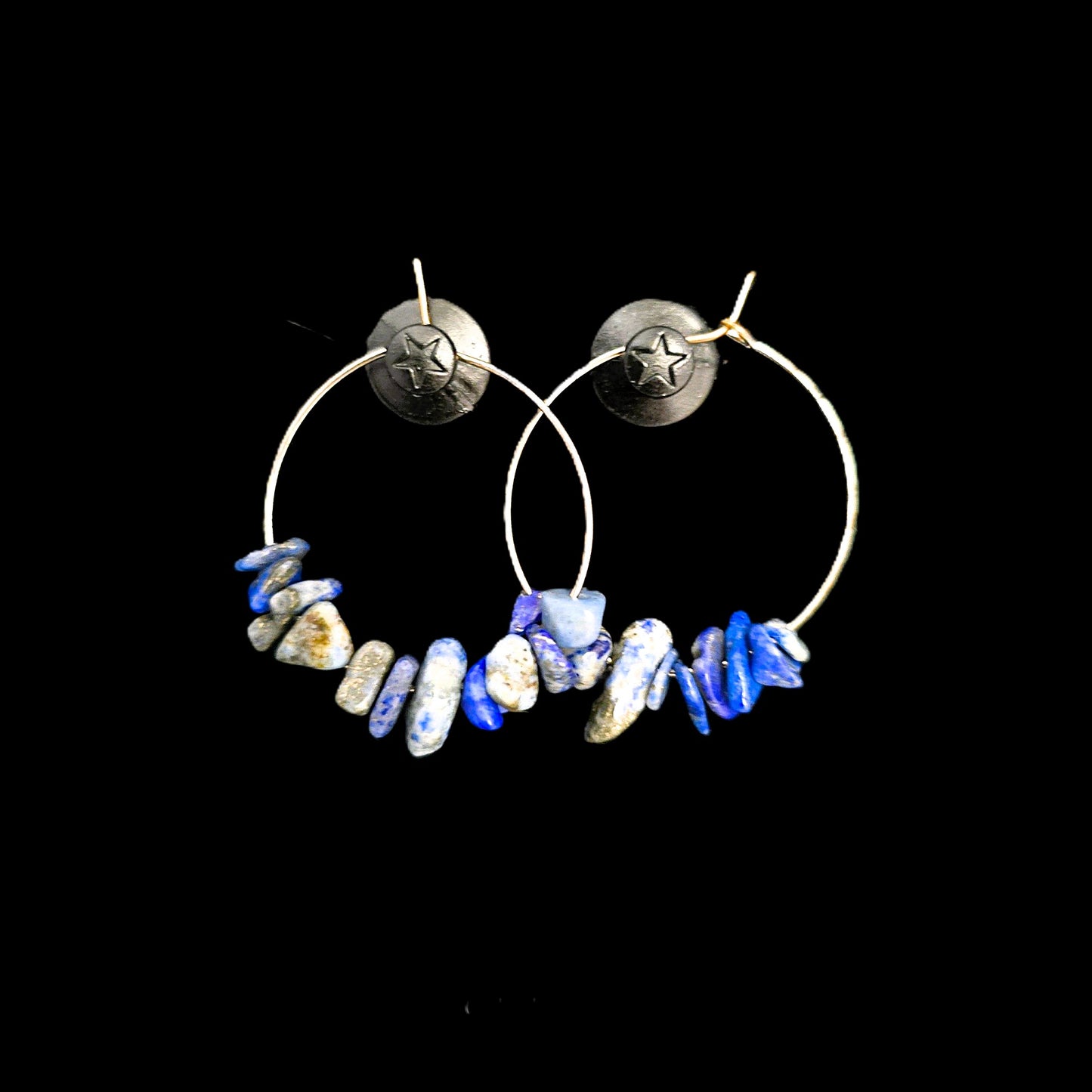 Unique – Fancy 925 Silver & Yellow METAL EARRINGS with Crystals - Item U Part 2
