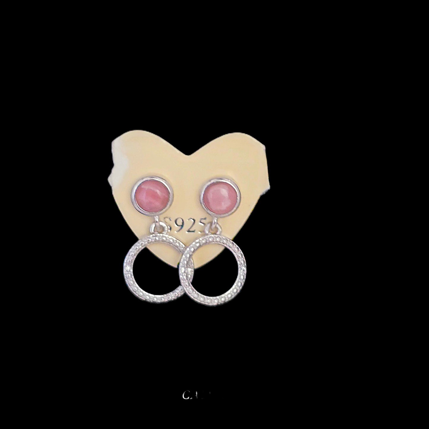 Unique – Fancy 925 Silver & Yellow METAL EARRINGS with Crystals - Item U Part 2